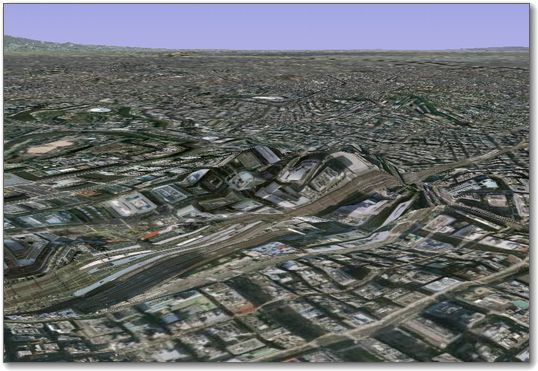 東京駅周辺の起伏